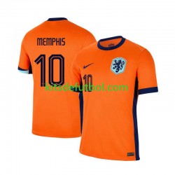 Países Bajos Memphis Depay 10 Euro 2024 Hombre Camiseta de local Manga Corta