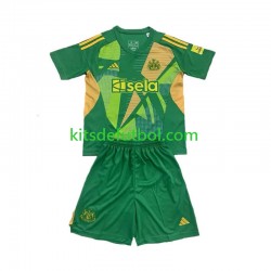 Equipación completa Niño Newcastle United Portero Camiseta Verde de local 2024-2025 Manga Corta