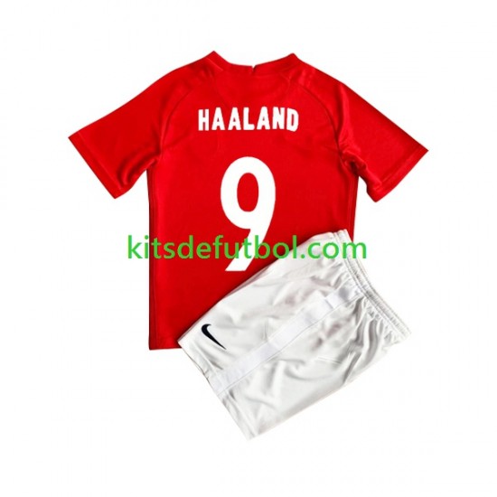 Equipación completa Niño Noruega HAALAND 9 2022 Camiseta de local Manga Corta