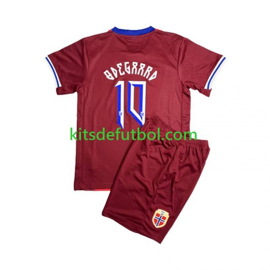 Equipación completa Niño Noruega Martin Odegaard 8 2024 Camiseta de local Manga Corta