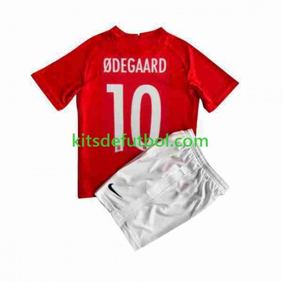 Equipación completa Niño Noruega ODEGAARD 10 2022 Camiseta de local Manga Corta