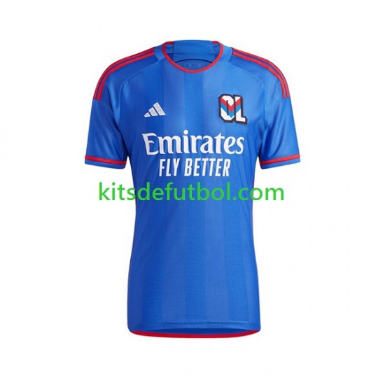 Olympique de Lyon Hombre Camiseta de visitante 2023-2024 Manga Corta