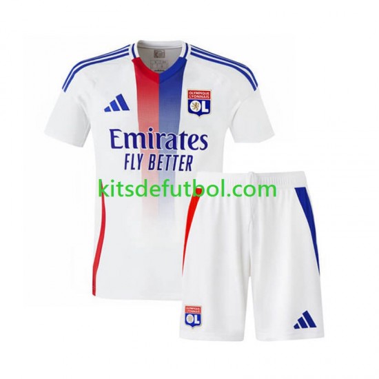 Equipación completa Niño Olympique de Lyon Camiseta de local 2024-2025 Manga Corta