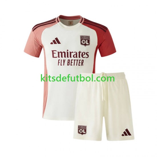 Equipación completa Niño Olympique de Lyon Camiseta alternativa 2024-2025 Manga Corta