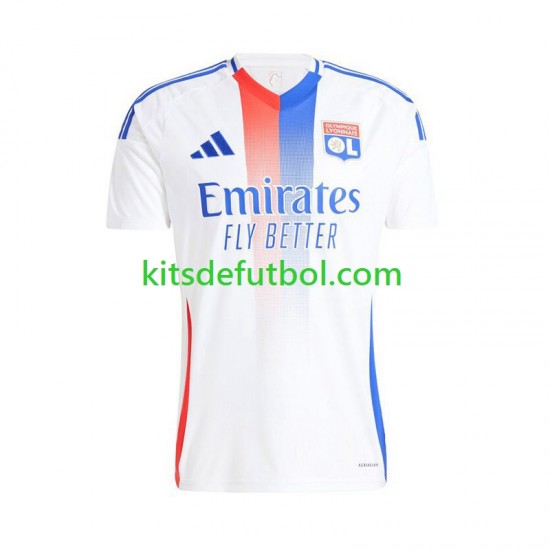 Olympique de Lyon Hombre Camiseta Blanco de local 2024-2025 Manga Corta