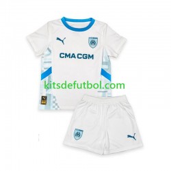 Equipación completa Niño Olympique de Marsella Camiseta de local 2024-2025 Manga Corta