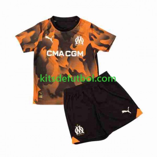 Equipación completa Niño Olympique de Marsella Camiseta alternativa 2023-2024 Manga Corta