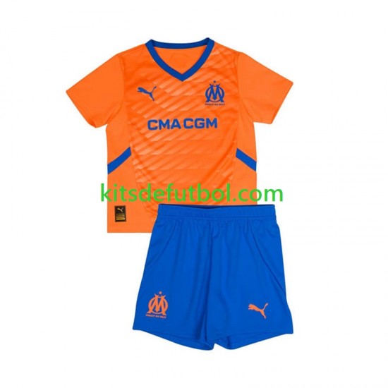 Equipación completa Niño Olympique de Marsella Camiseta alternativa 2024-2025 Manga Corta