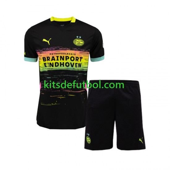 Equipación completa Niño PSV Eindhoven Camiseta de visitante 2024-2025 Manga Corta