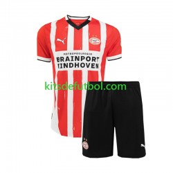 Equipación completa Niño PSV Eindhoven Camiseta de local 2024-2025 Manga Corta