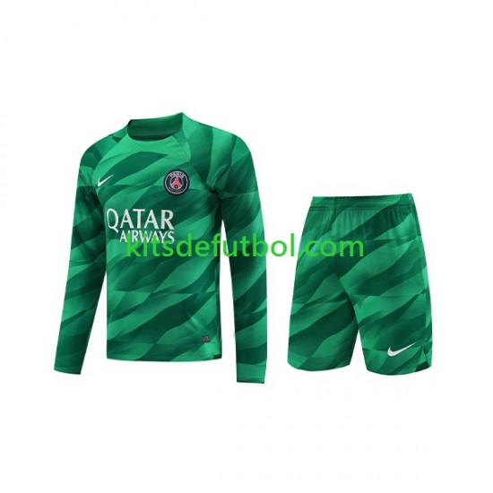 Equipación completa Niño Paris Saint-Germain Portero Camiseta de local 2023-2024 Manga Larga