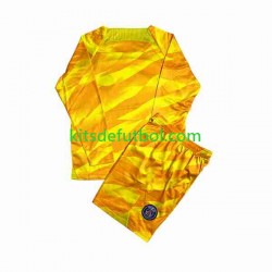 Equipación completa Niño Paris Saint-Germain Portero Camiseta de visitante 2023-2024 Manga Larga