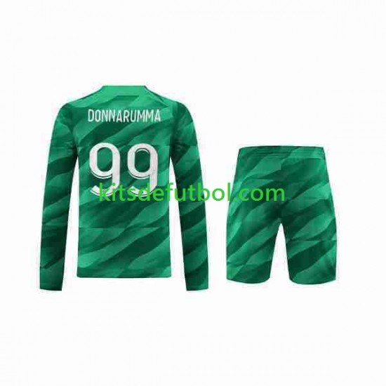 Equipación completa Niño Paris Saint-Germain Portero Donnarumma 99 Camiseta de local 2023-2024 Manga Larga