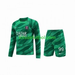 Equipación completa Niño Paris Saint-Germain Portero Donnarumma 99 Camiseta de local 2023-2024 Manga Larga