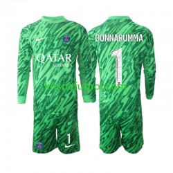 Equipación completa Niño Paris Saint-Germain Portero Gianluigi Donnarumma 1 Camiseta de visitante 2024-2025 Manga Larga
