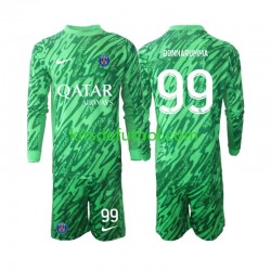 Equipación completa Niño Paris Saint-Germain Portero Gianluigi Donnarumma 99 Camiseta de visitante 2024-2025 Manga Larga