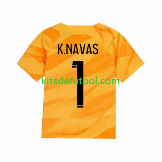 Paris Saint-Germain Portero K.NAVAS 1 Hombre Camiseta de visitante 2023-2024 Manga Corta