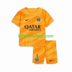 Equipación completa Niño Paris Saint-Germain Portero K.NAVAS 1 Camiseta de visitante 2023-2024 Manga Corta