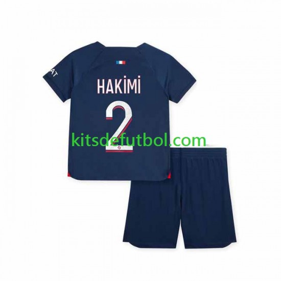 Equipación completa Niño Paris Saint-Germain Hakimi 2 Camiseta de local 2023-2024 Manga Corta