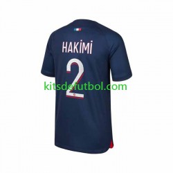 Paris Saint-Germain Hakimi 2 Hombre Camiseta de local 2023-2024 Manga Corta