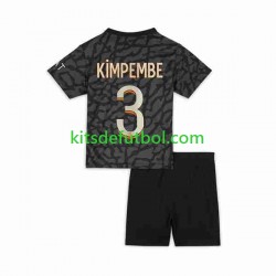 Equipación completa Niño Paris Saint-Germain Kimpembe 3 Camiseta alternativa 2023-2024 Manga Corta