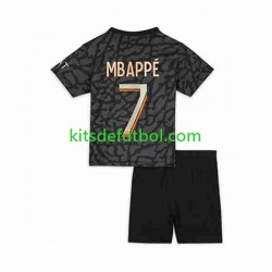 Equipación completa Niño Paris Saint-Germain Kylian Mbappe 7 Camiseta alternativa 2023-2024 Manga Corta