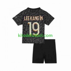 Equipación completa Niño Paris Saint-Germain Lee Kang In 19 Camiseta alternativa 2023-2024 Manga Corta
