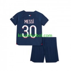 Equipación completa Niño Paris Saint-Germain Lionel Messi 30 Camiseta de local 2023-2024 Manga Corta