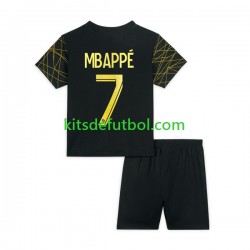 Equipación completa Niño Paris Saint-Germain Mbappe 7 Camiseta Cuarta 2022-2023 Manga Corta