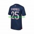 Paris Saint-Germain N.Mendes 25 Hombre Camiseta de local 2023-2024 Manga Corta