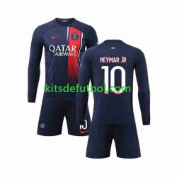 Equipación completa Niño Paris Saint-Germain Neymar Jr 10 Camiseta de local 2023-2024 Manga Larga