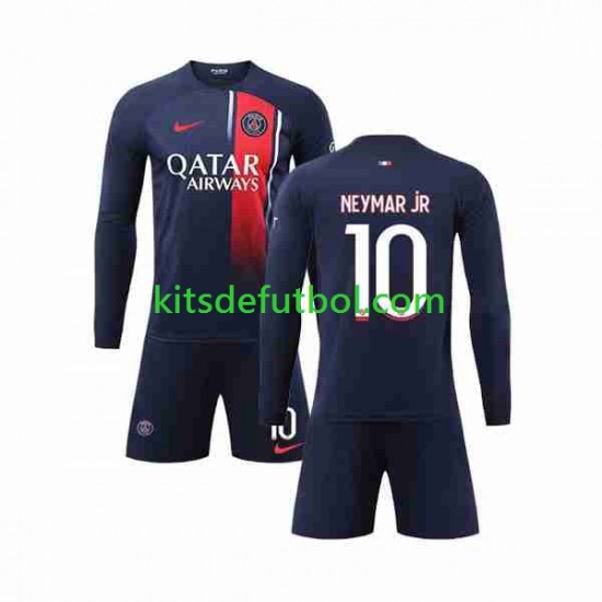 Equipación completa Niño Paris Saint-Germain Neymar Jr 10 Camiseta de local 2023-2024 Manga Larga