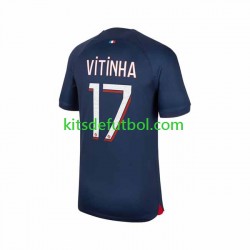 Paris Saint-Germain Vitinha 17 Hombre Camiseta de local 2023-2024 Manga Corta