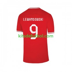 Polonia Lewandowski 9 World Cup 2022 Hombre Camiseta de visitante Manga Corta