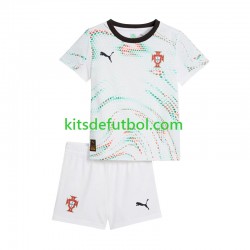 Equipación completa Niño Portugal 2025 Camiseta de visitante Manga Corta