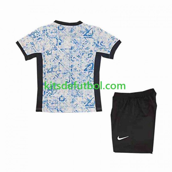 Equipación completa Niño Portugal Euro 2024 Camiseta de visitante Manga Corta