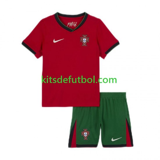 Equipación completa Niño Portugal Euro 2024 Camiseta de local Manga Corta Equipación completa Niño Portugal Euro 2024 Camiseta de local Manga Corta