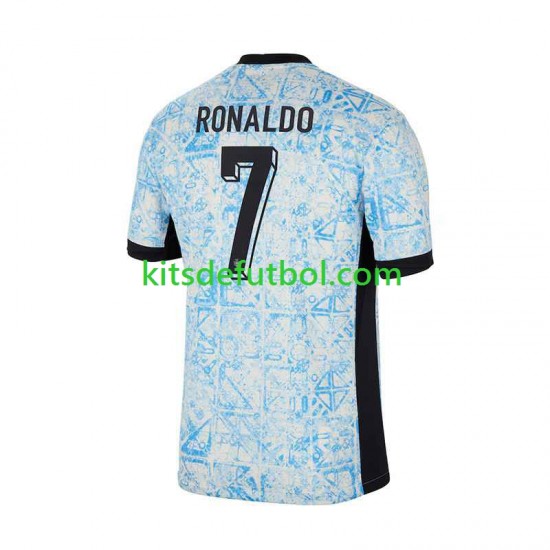 Portugal Cristiano Ronaldo 7 Euro 2024 Hombre Camiseta de visitante Manga Corta