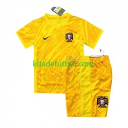 Equipación completa Niño Portugal Portero Euro 2024 Camiseta Amarillo de local Manga Corta