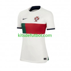 Portugal World Cup 2022 Mujer Camiseta de visitante Manga Corta