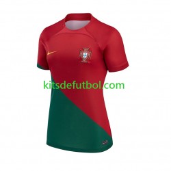 Portugal World Cup 2022 Mujer Camiseta de local Manga Corta