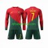 Equipación completa Niño Portugal Ronaldo 7 World Cup 2022 Camiseta de local Manga Larga