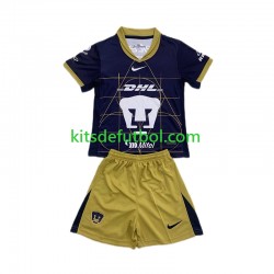 Equipación completa Niño Pumas UNAM Camiseta de visitante 2024-2025 Manga Corta