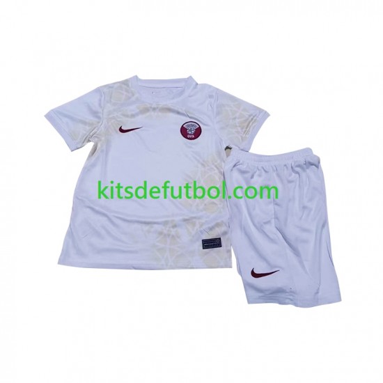 Equipación completa Niño Catar World Cup 2022 Camiseta de visitante Manga Corta
