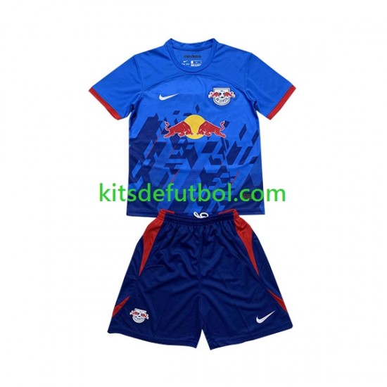 Equipación completa Niño RB Leipzig Camiseta alternativa 2023-2024 Manga Corta