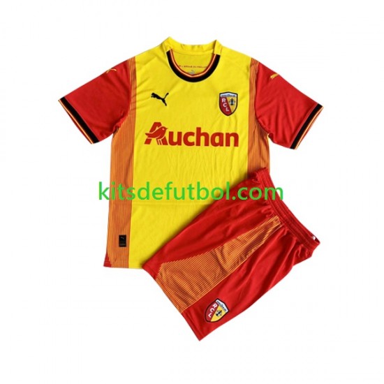 Equipación completa Niño RC Lens Camiseta de local 2023-2024 Manga Corta