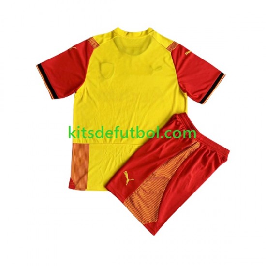 Equipación completa Niño RC Lens Camiseta de local 2023-2024 Manga Corta