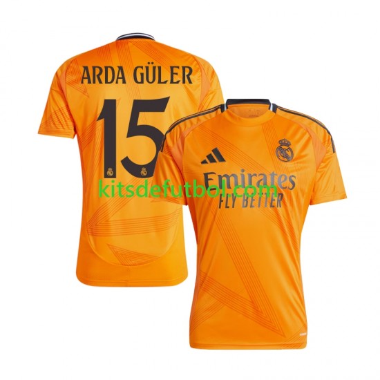 Real Madrid Arda Guler 15 Hombre Camiseta de visitante 2024-2025 Manga Corta