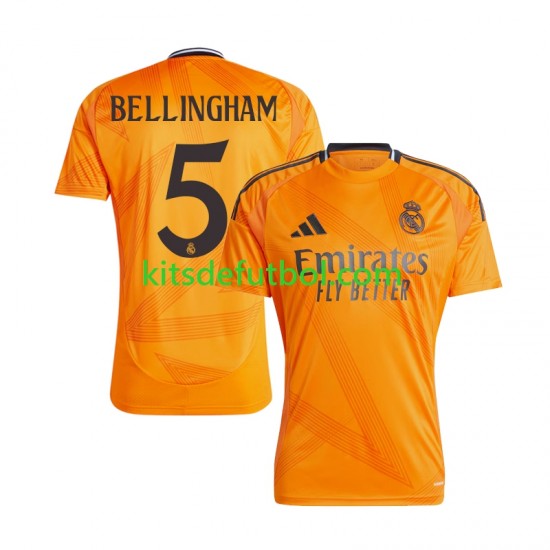 Real Madrid BELLINGHAM 5 Hombre Camiseta de visitante 2024-2025 Manga Corta