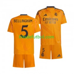Equipación completa Niño Real Madrid BELLINGHAM 5 Camiseta de visitante 2024-2025 Manga Corta